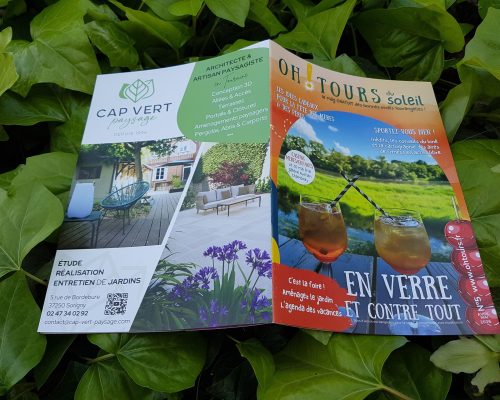 Encart publicitaire de Cap Vert Paysage dans le magazine Oh! Tours du printemps 2026.